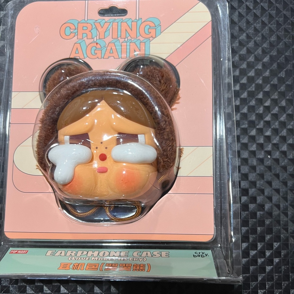 Popmart Crybaby bear Earphone Case